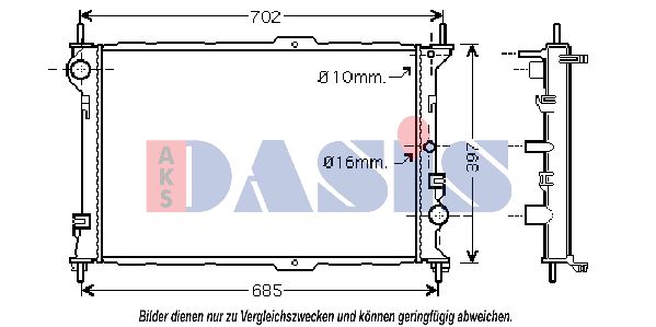 AKS DASIS Radiators, Motora dzesēšanas sistēma 090088N